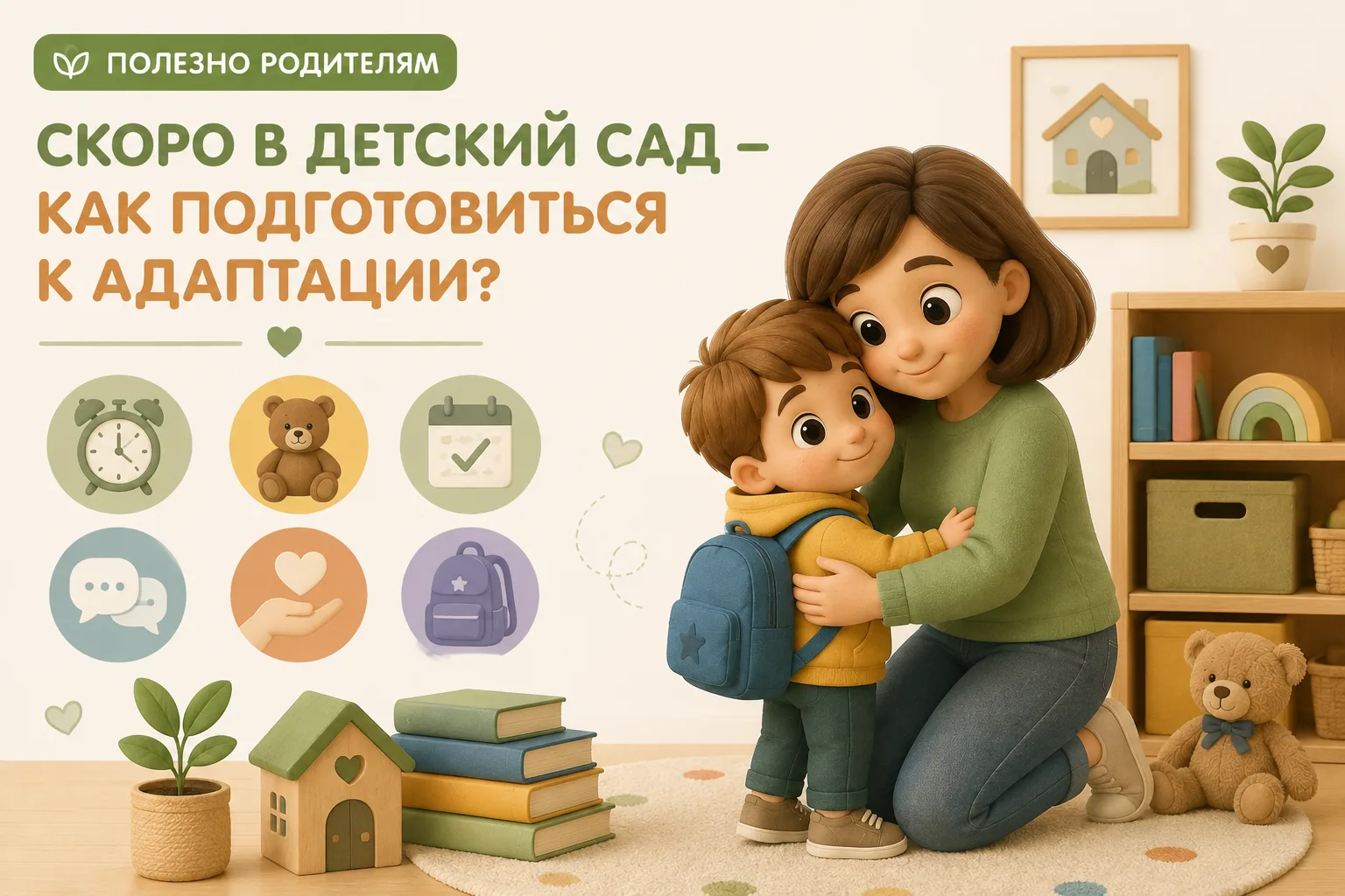 🌿 ПОЛЕЗНО РОДИТЕЛЯМ | Скоро в детский сад: как подготовиться к адаптации?