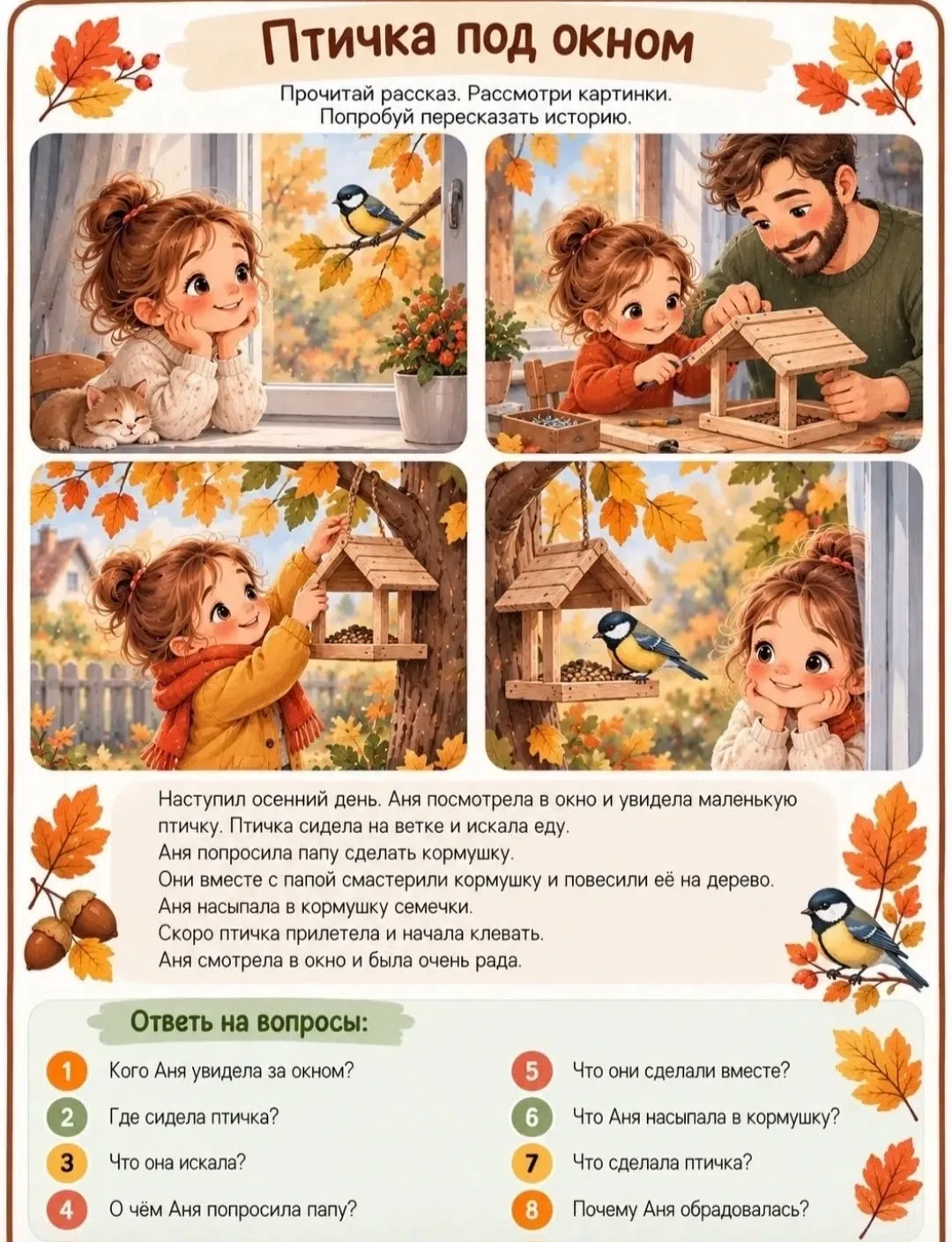 Осень — идеальное время для уютных историй и развития речи! 🍁🍂🍃🍁