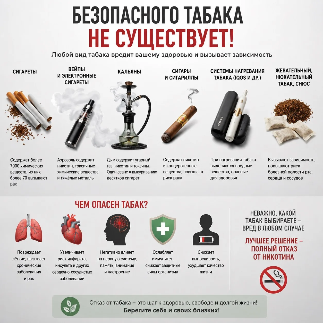 🚭 Безопасного табака не существует