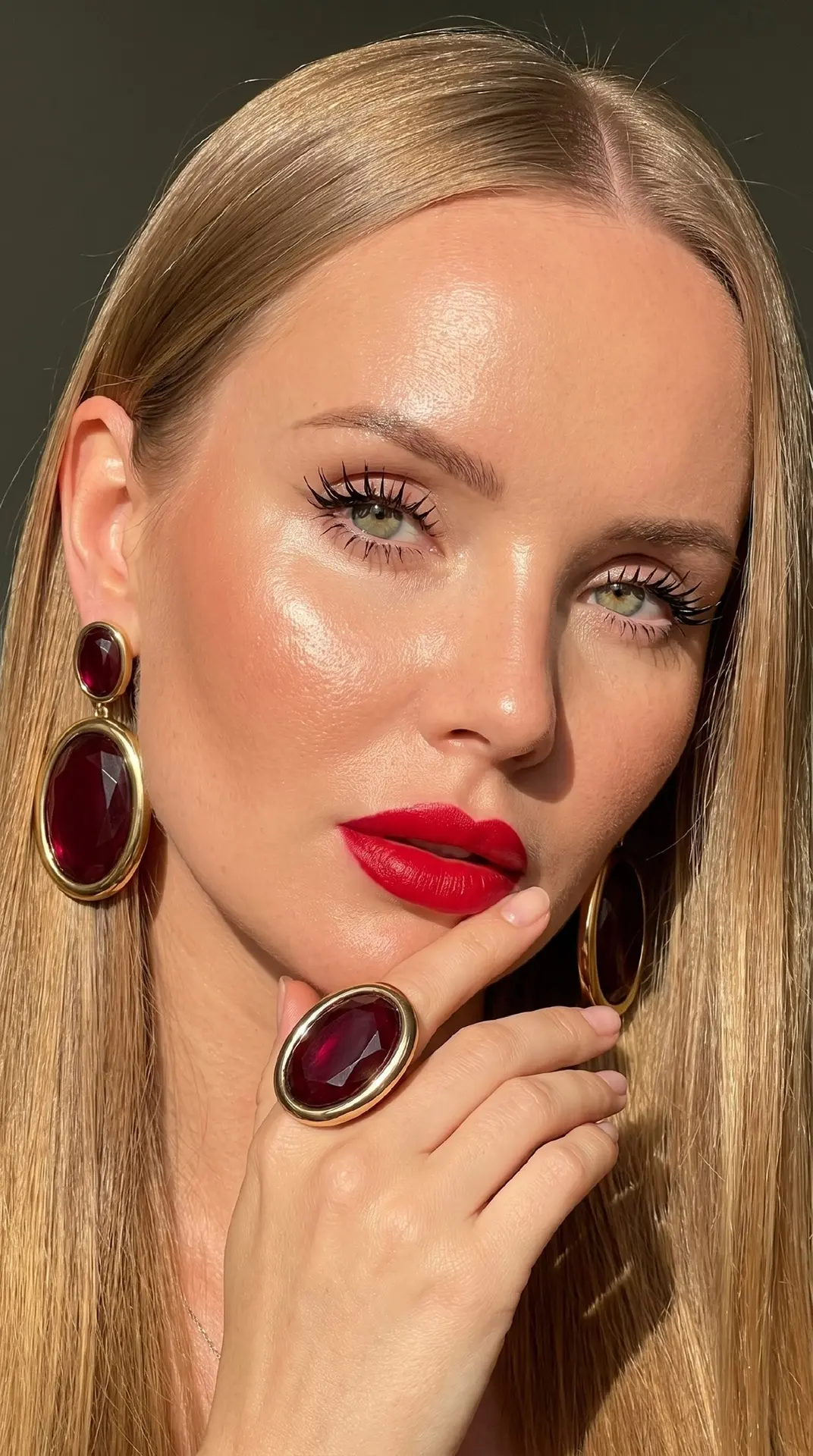 Ultra-realistic extreme close-up beauty portrait. Preserve the exact recognizable facia...