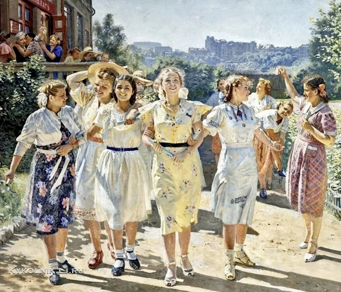 Мы молоды. У нас чулки со штопками. 
Нам трудно. Это молодость виной. 
Но плещет за дешевенькими што