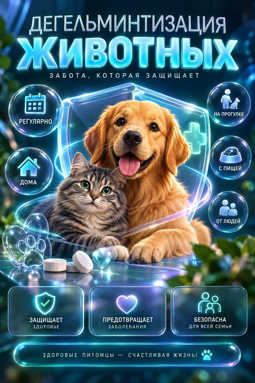 🐾 Дегельминтизация животных: забота, которая защищает