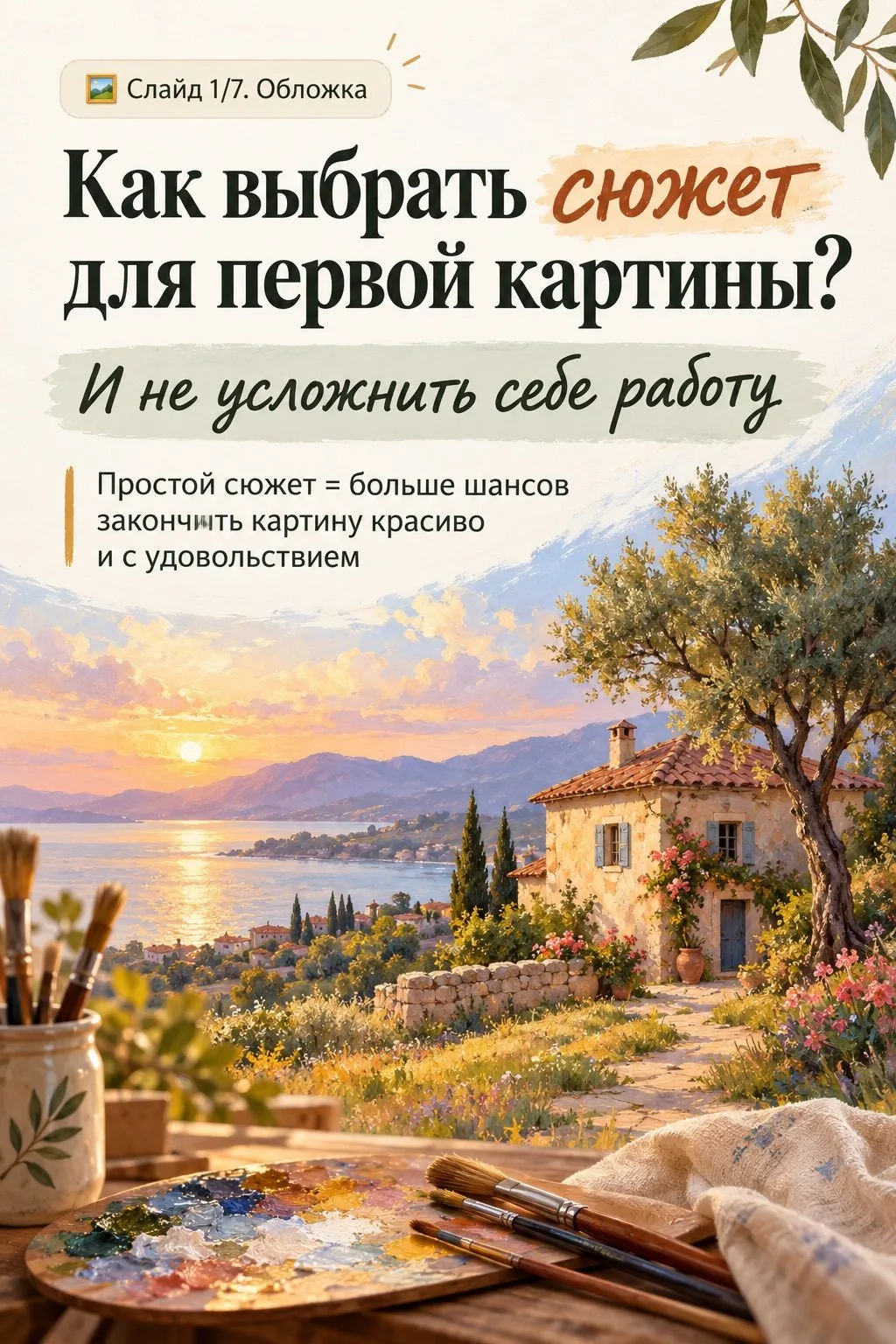 🖼️️ Как выбрать сюжет для первой картины и не усложнить себе работу?