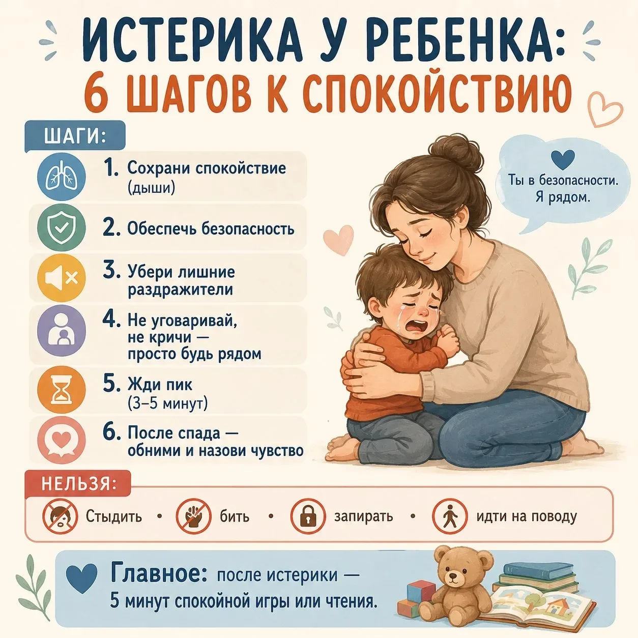😱 Ребенок бьется в истерике? SOS-инструкция для родителей: 6 шагов к спокойствию
