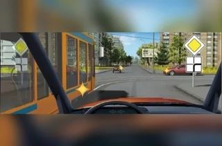 Кому Вы обязаны уступить дорогу при движении прямо?