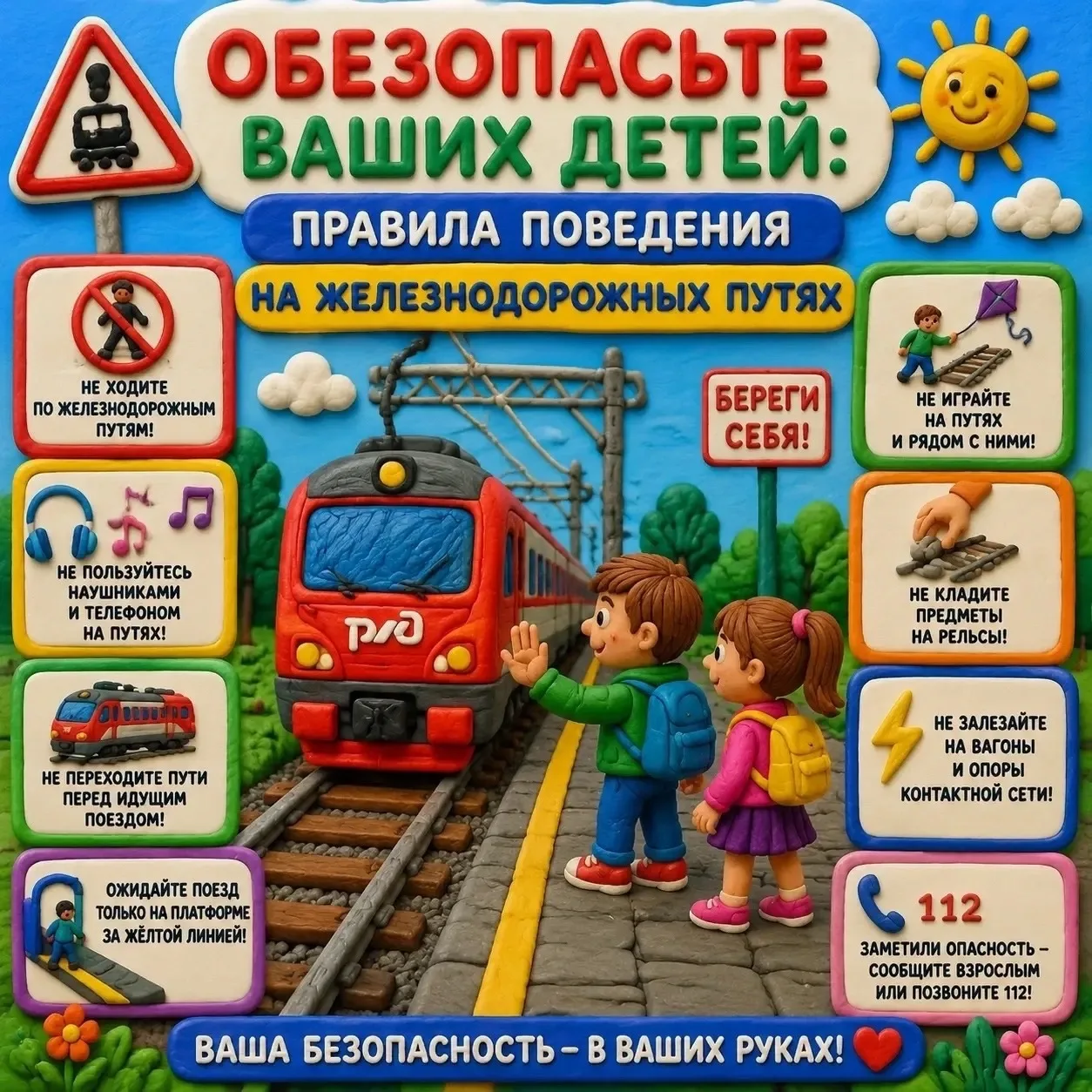 ⚠️ Безопасность у железной дороги