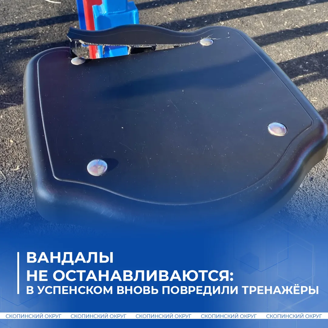 Вандалы вновь добрались до спортивной площадки в селе Успенское, установленной в прошло...