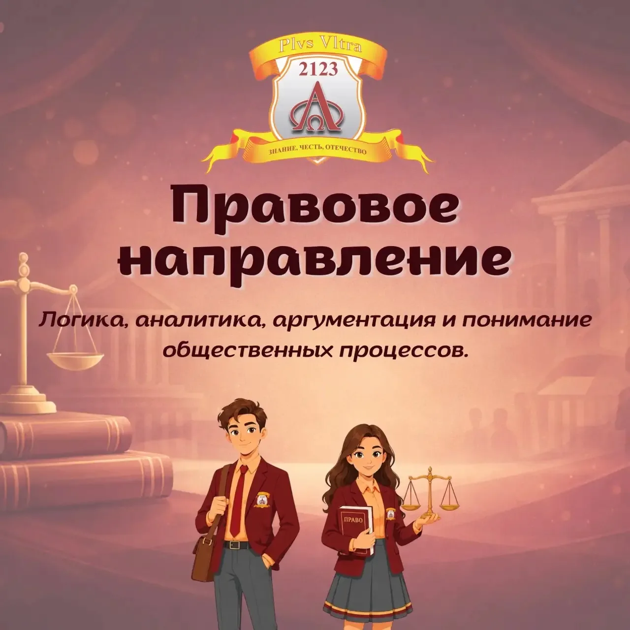 Мечтаете о поступлении в ведущий юридический вуз страны? ⚖️

В школе №2123 открыт набор в 7-е классы