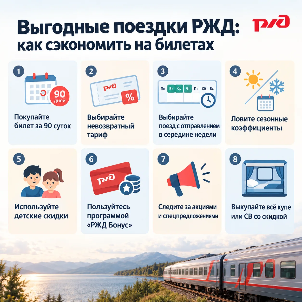 Как сэкономить на билетах РЖД: 8 работающих способов