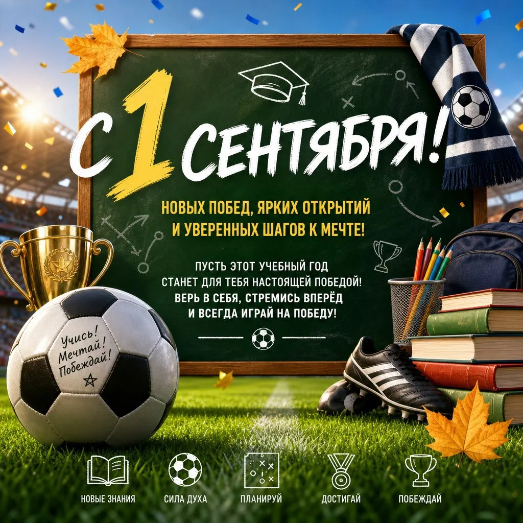 «С 1 сентября! 🎓⚽️
