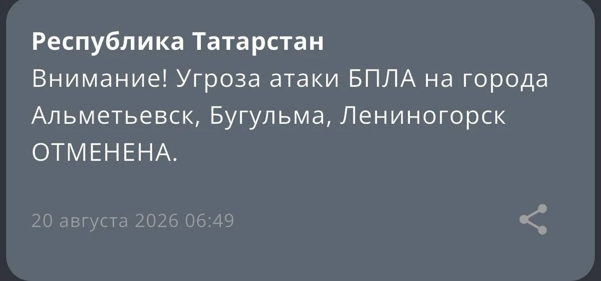 Угроза атаки БПЛА на города