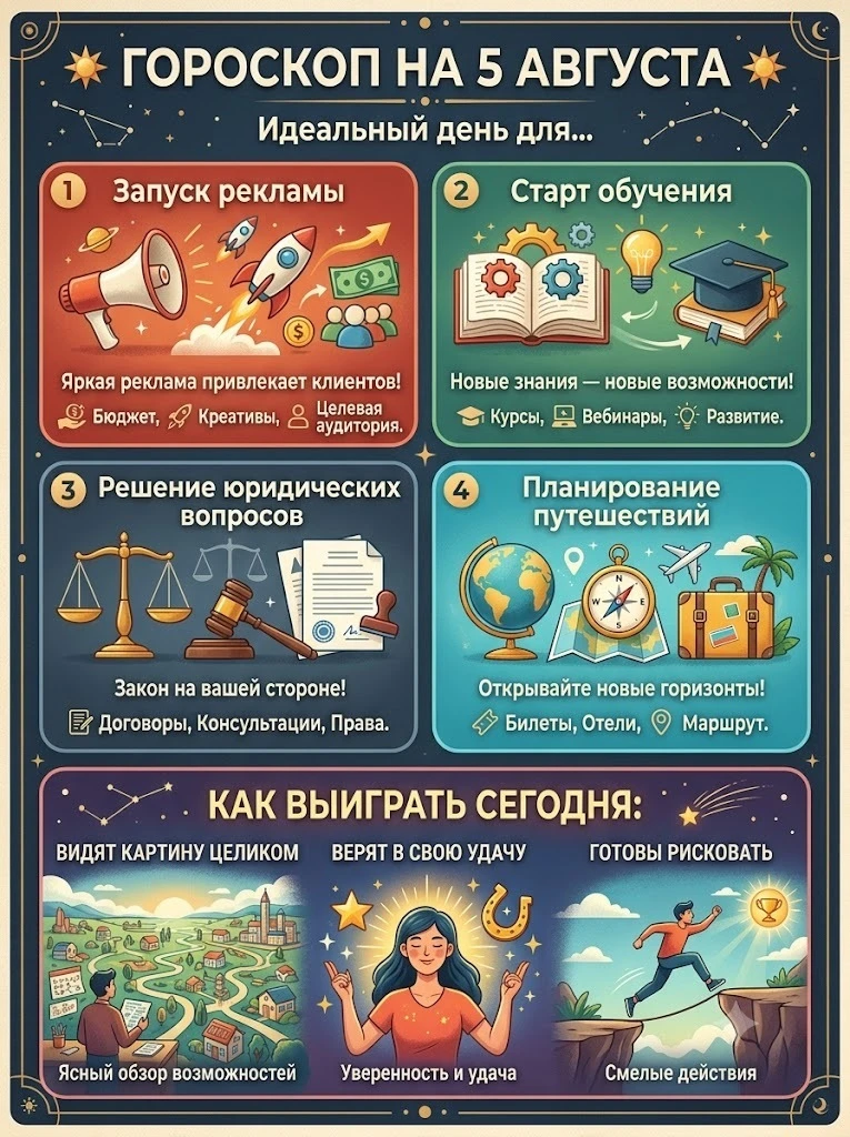 🌟 ГОРОСКОП НА 5 АВГУСТА 🌟