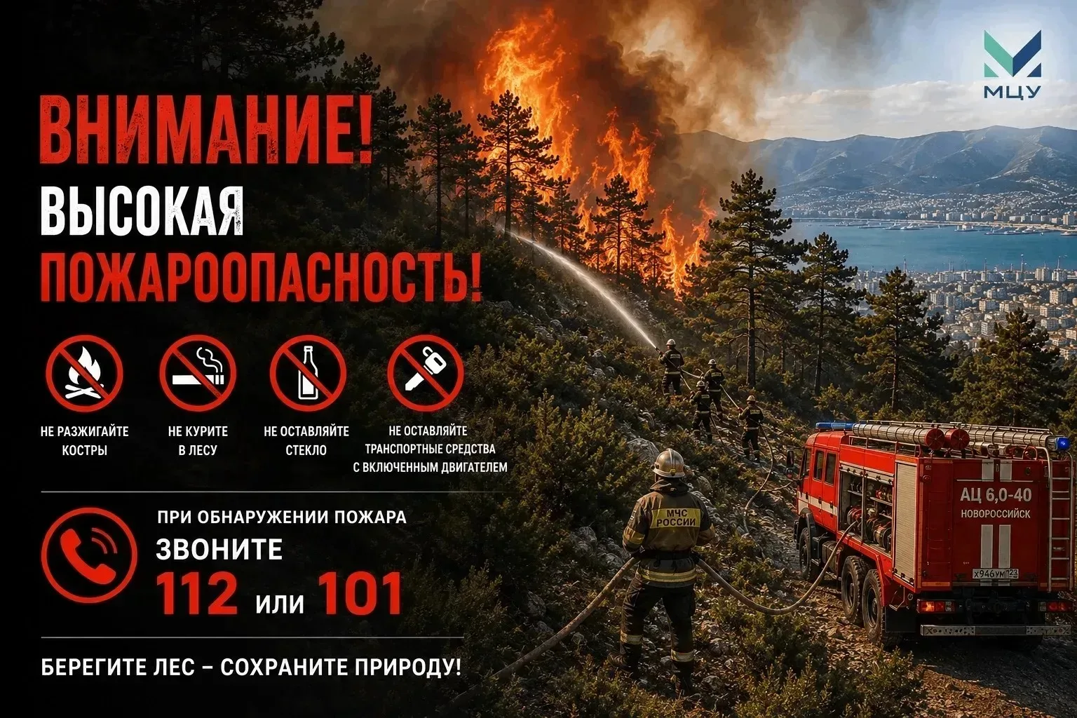 🔥🌲По данным Краснодарского ЦГМС: