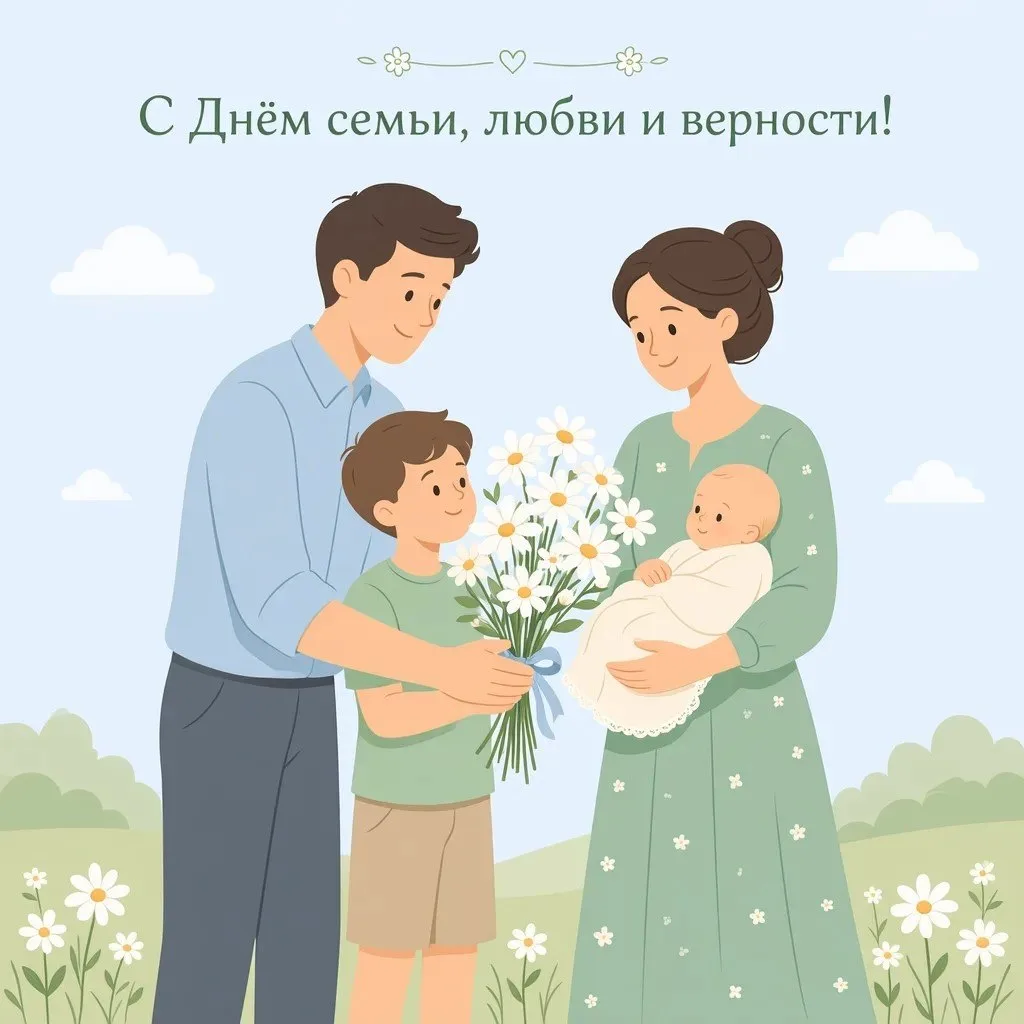 Друзья, поздравляю вас с Днём семьи, любви и верности.