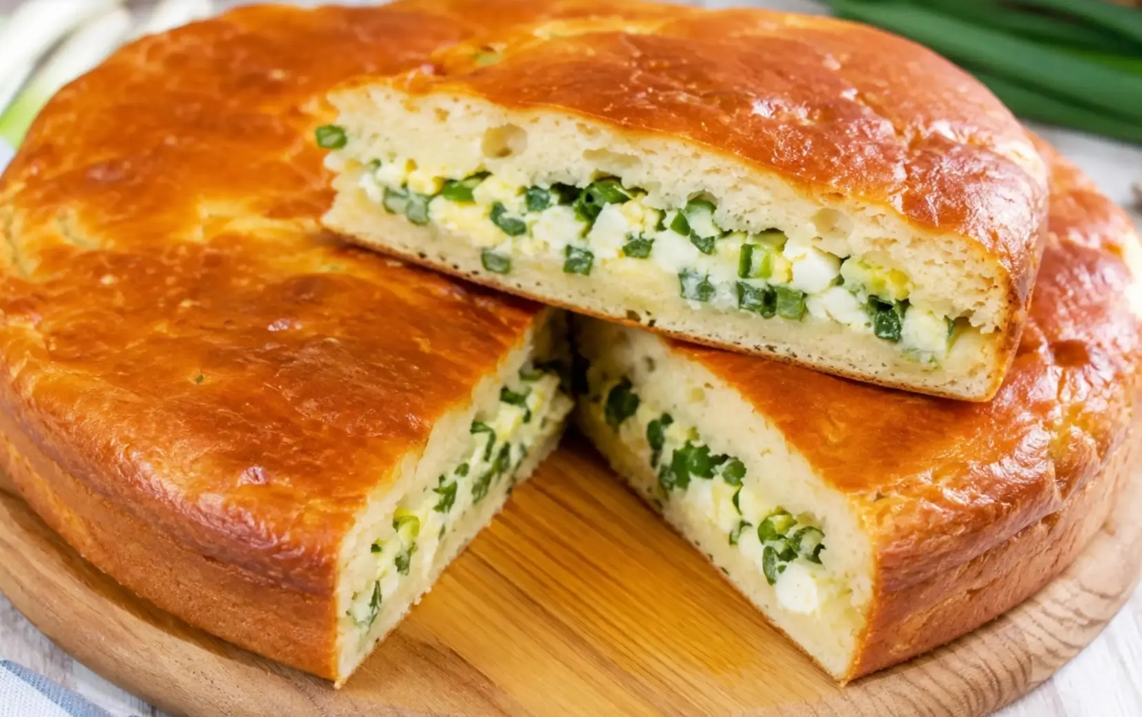 🥧✨ ЗАЛИВНОЙ ПИРОГ С ЗЕЛЁНЫМ ЛУКОМ И ЯЙЦОМ ✨🥚