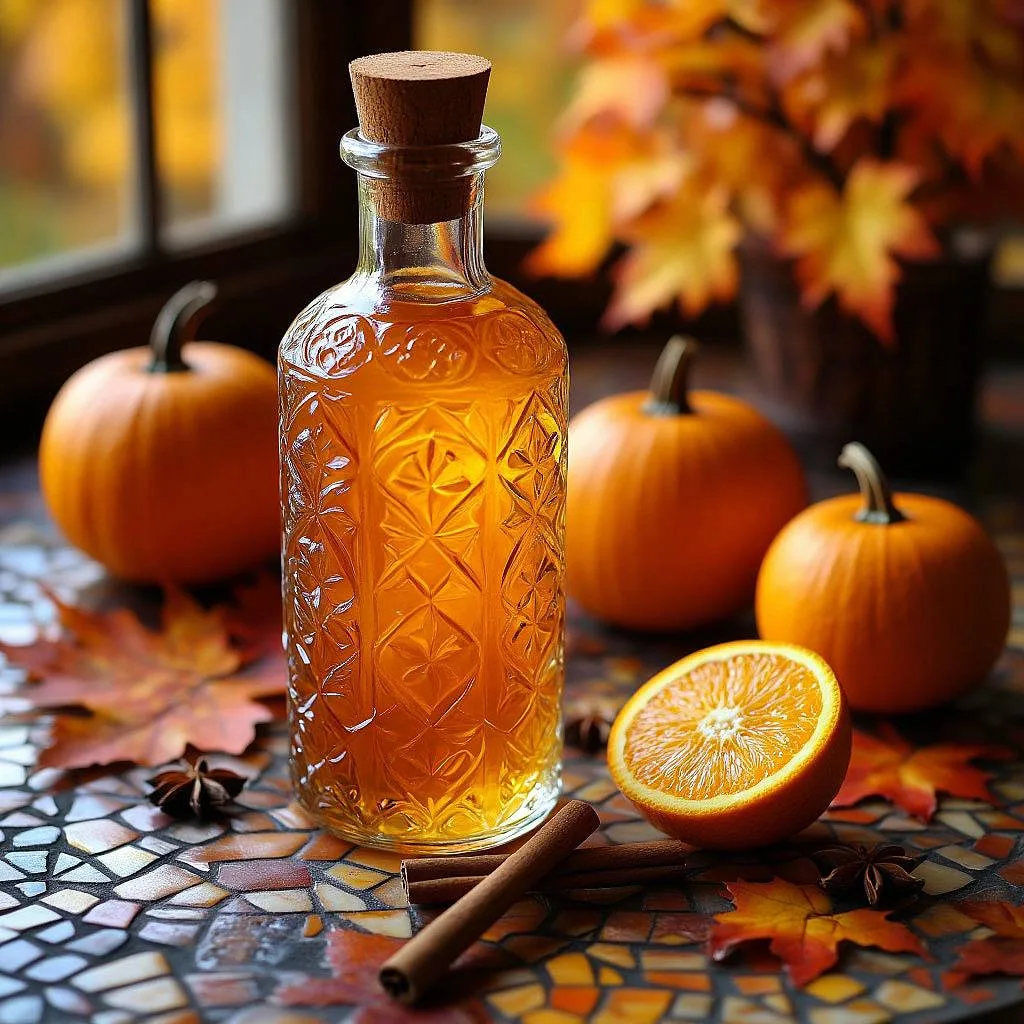 Тыквенно-апельсиновая настойка с корицей и ванилью 🎃🍊🍂