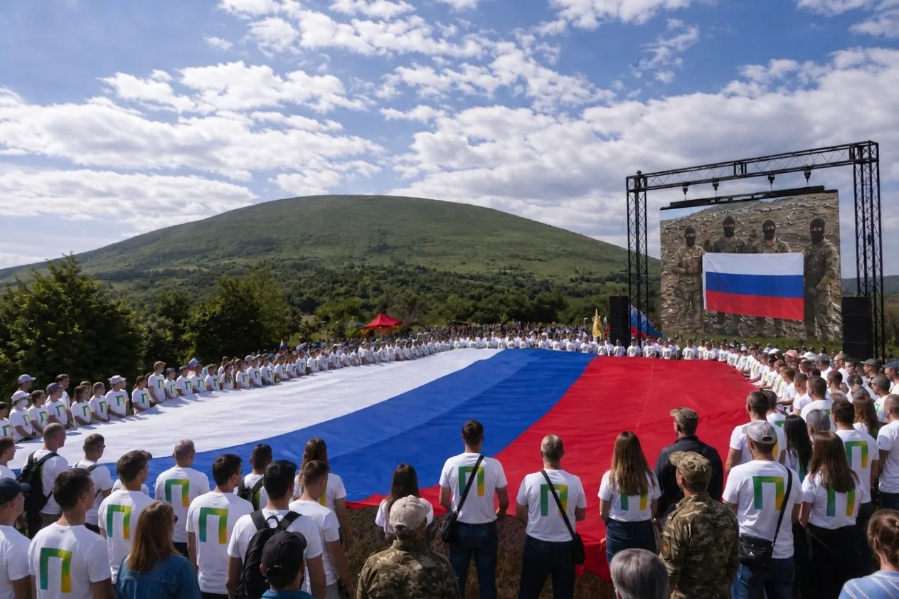 В День России на горе Юца в Предгорном округе развернули 60-метровый триколор

Масштабная патриоти