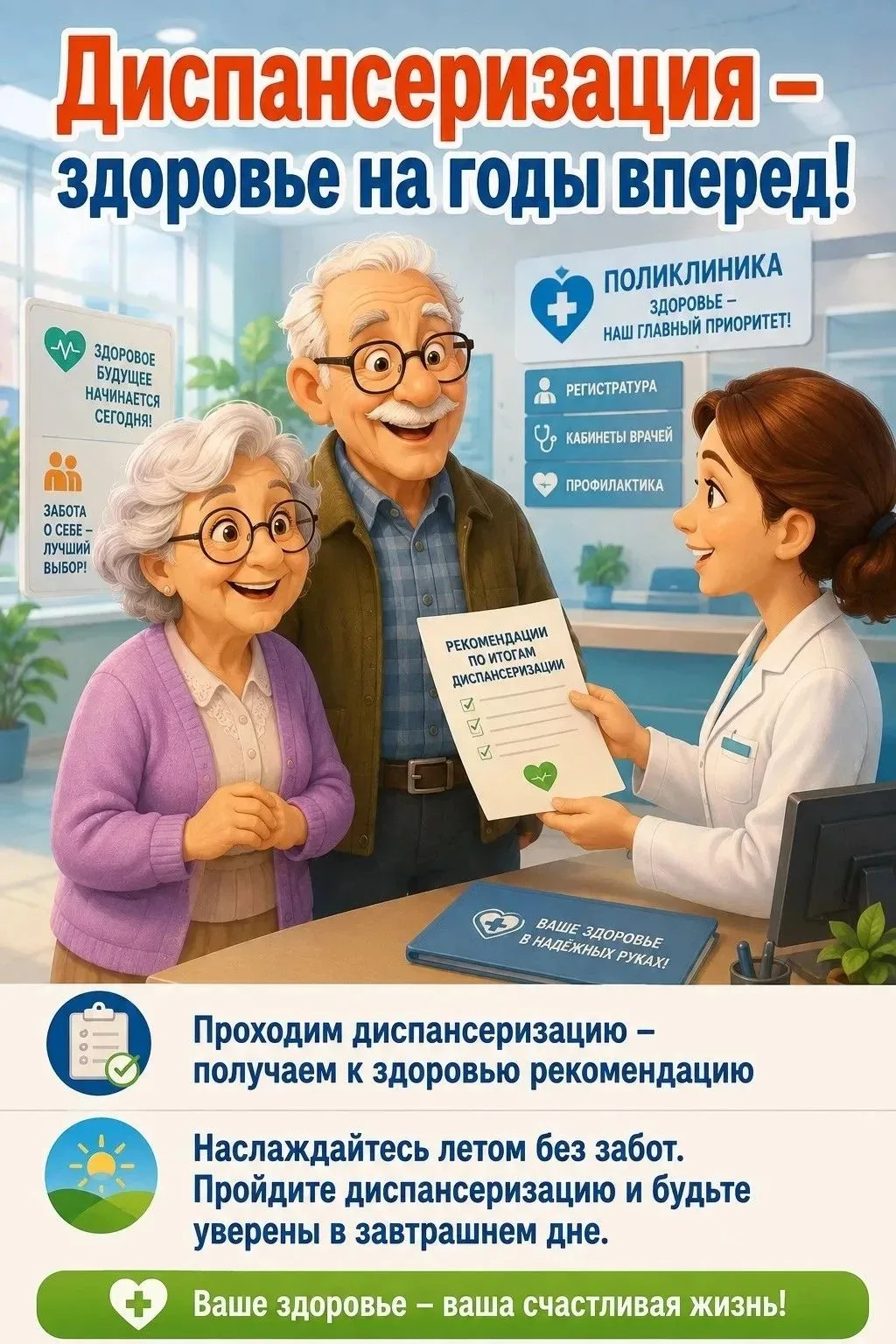 Посвятите последние дни лета диспансеризации!