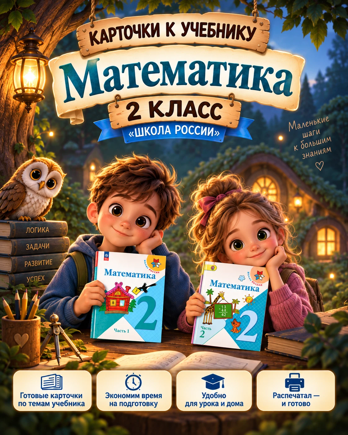 Готовим большой комплект карточек к 1 части учебника «Математика» — 2 класс, «Школа Рос...