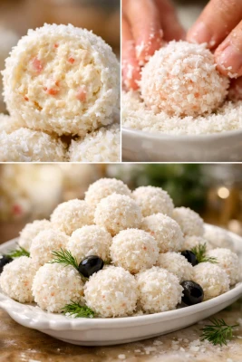 ЗАКУСКА «РАФАЭЛЛО» С КРАБОВЫМИ ПАЛОЧКАМИ — НЕЖНОСТЬ В КАЖДОМ ШАРИКЕ! 🥥🦀