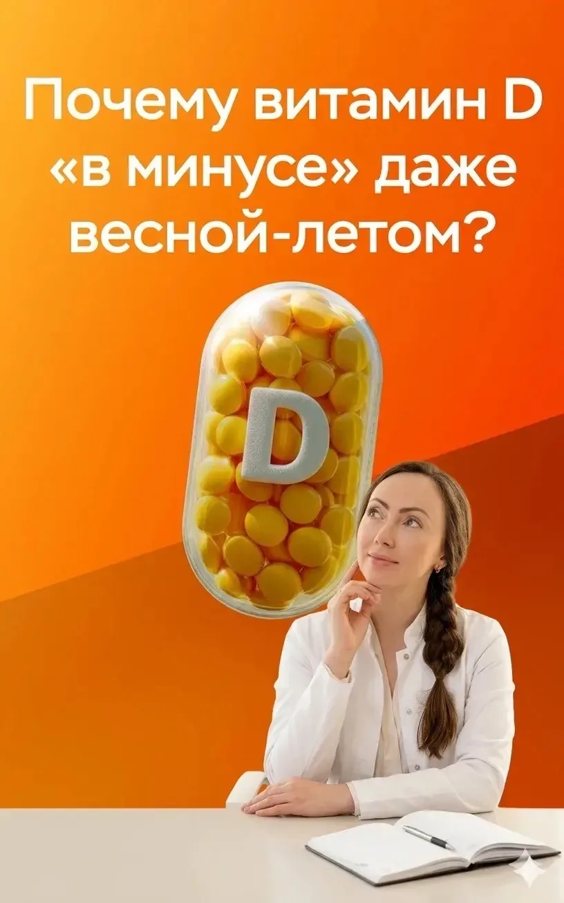 Почему витамин D «в минусе» даже весной и летом? ☀️❓