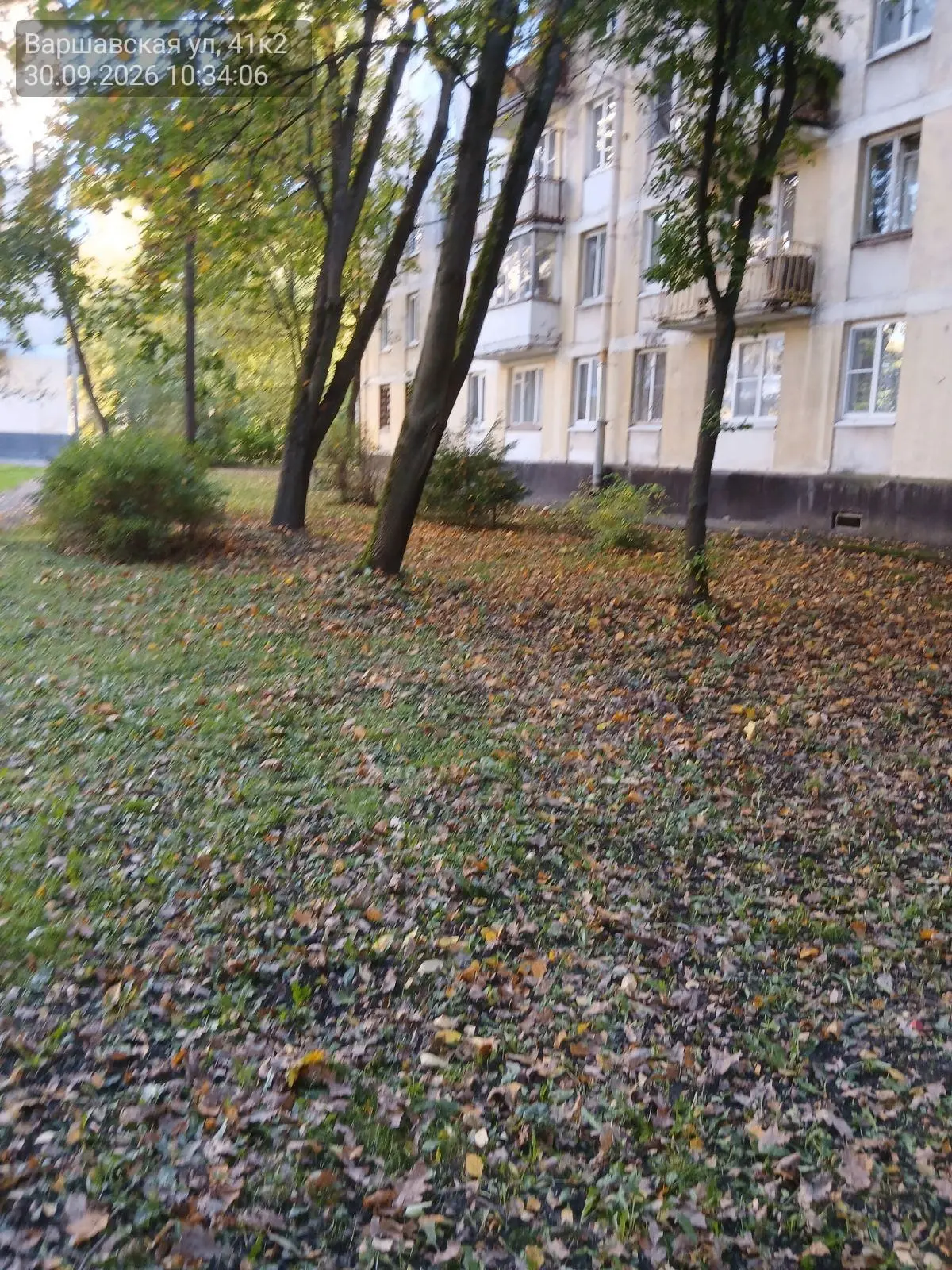 Выкашивание газонов на территории многоквартирного дома по адресу: Варшавская улица, д....