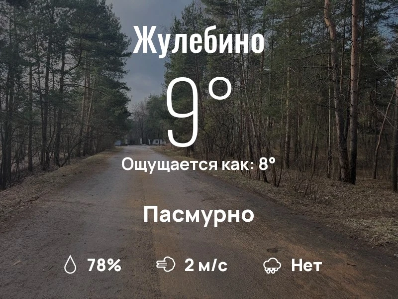 Что с погодой в Жулебино?