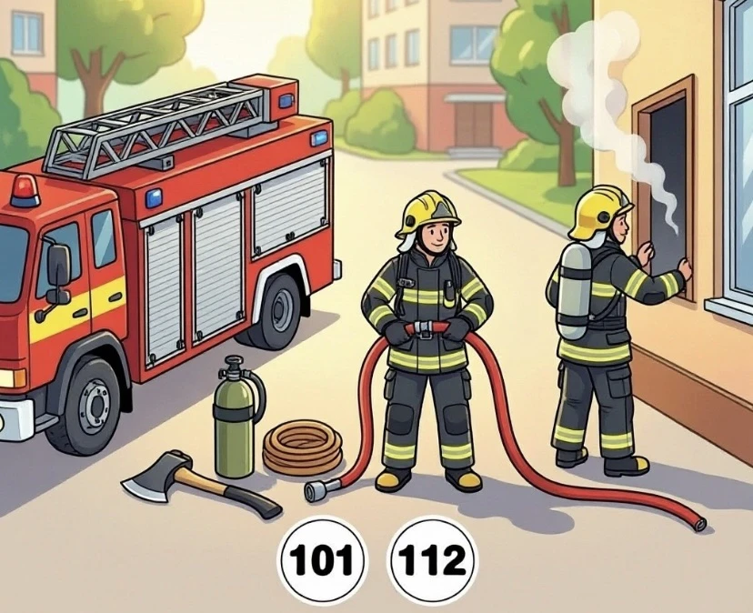 «Профессии безопасности»: Пожарный. 👨‍🚒

Пожарные спасают людей и тушат пожары. Если где‑то вспыхн