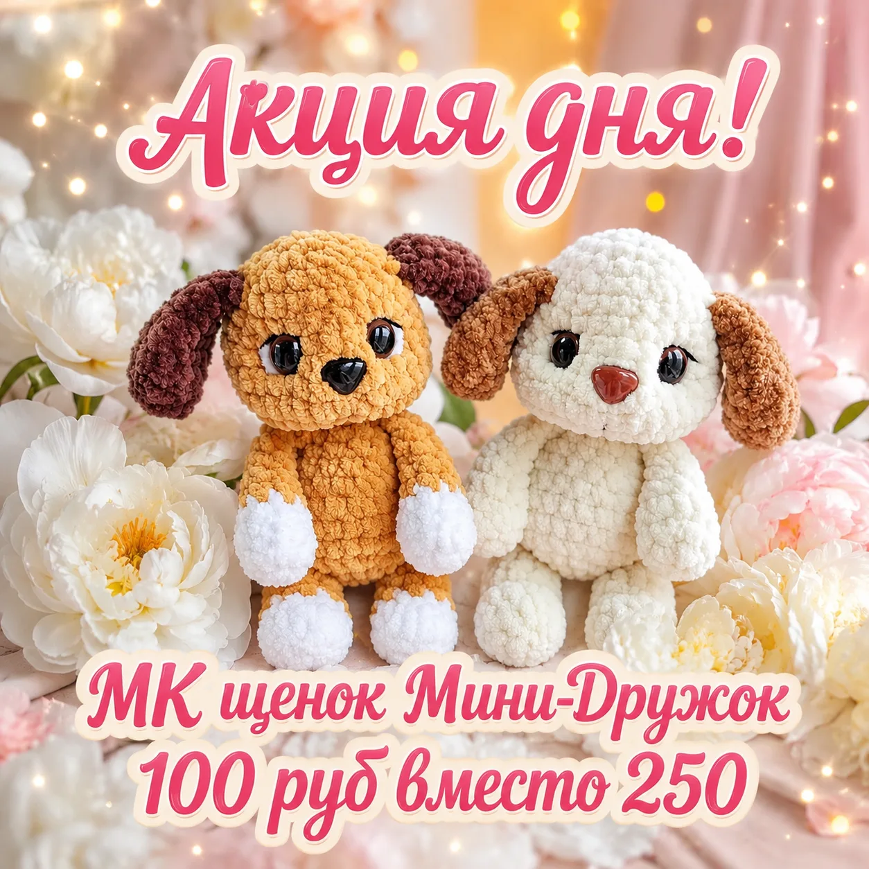 ❤️ Сегодня по акции один из самых милых щенков!

МК «Мини Дружок» всего за 100 ₽ вместо 250 ₽.

🐾 Р