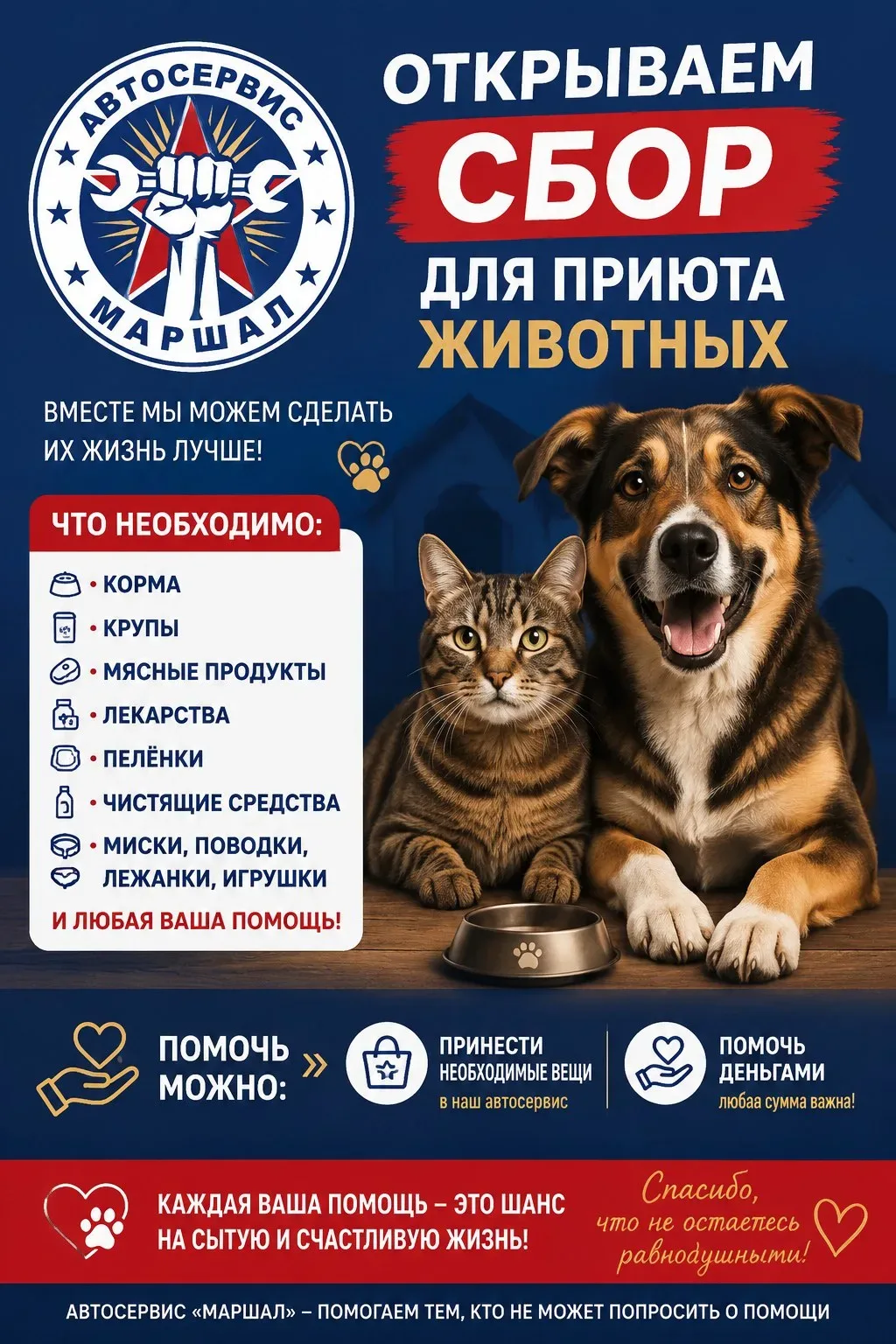 🐾ПОМОГАЕМ ПРИЮТУ🐾  ЗАПУСКАЕМ СБОР ПОМОЩИ ДЛЯ ЖИВОТНЫХ!