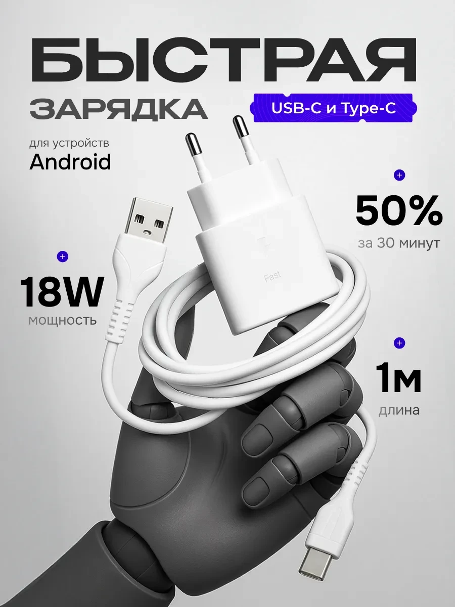 ⚡️ Быстрая зарядка Type-c для Android, BYZ