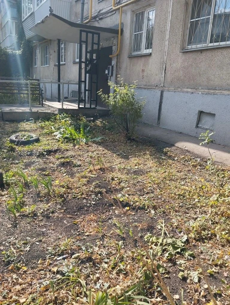 Произвели покос травы по адресу ул. Доменщиков, д. 13.