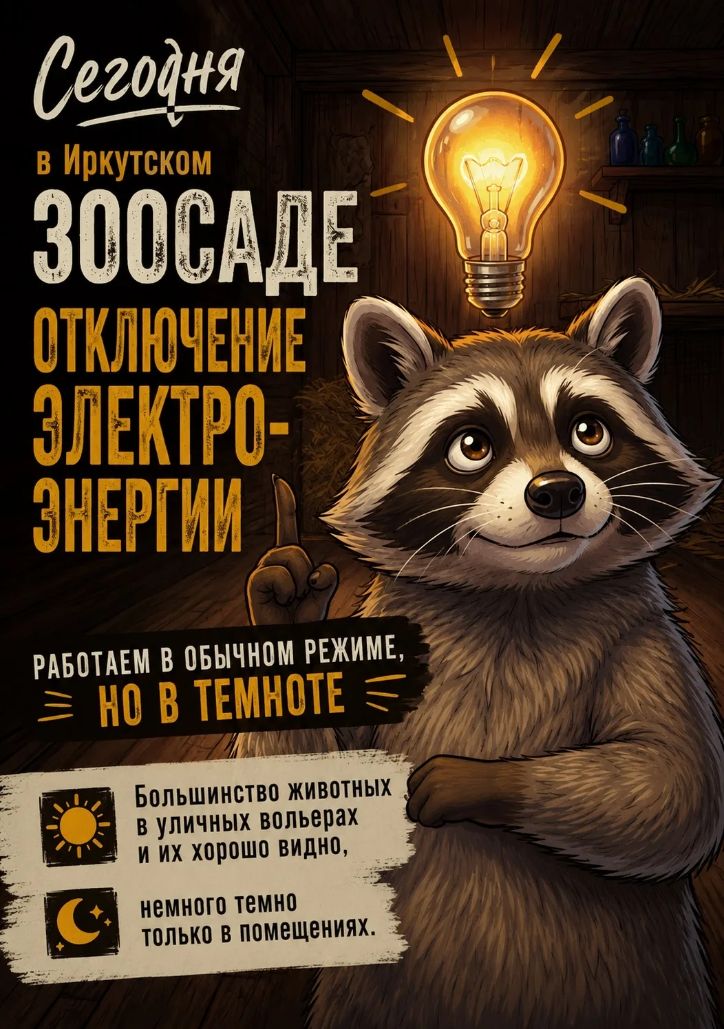💡 Важная новость для тех, кто собирается сегодня в Иркутский зоосад

До 17:00 в связи с техническим