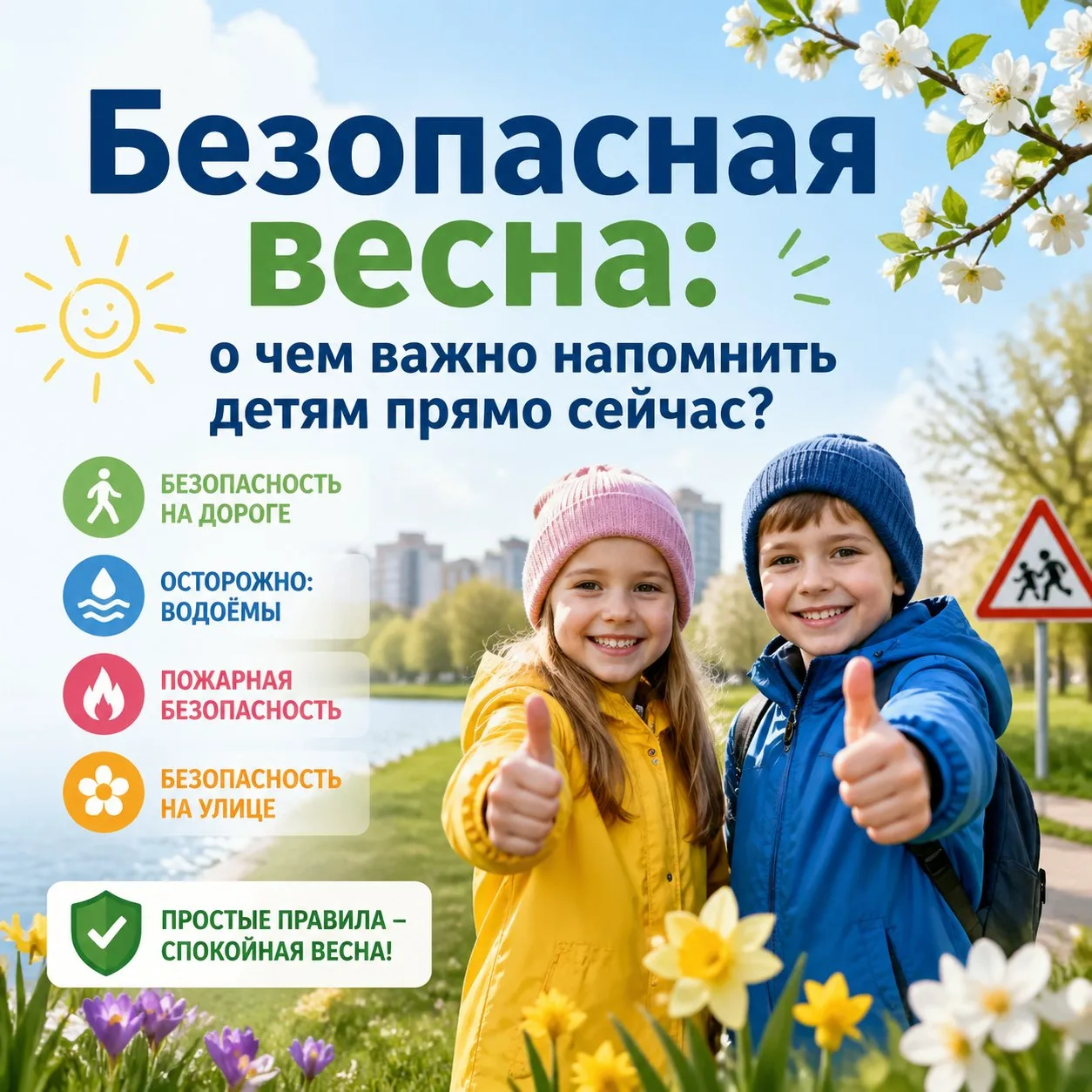 🌸 Безопасная весна: о чем важно напомнить детям прямо сейчас?

Сегодня с воспитанниками были провед