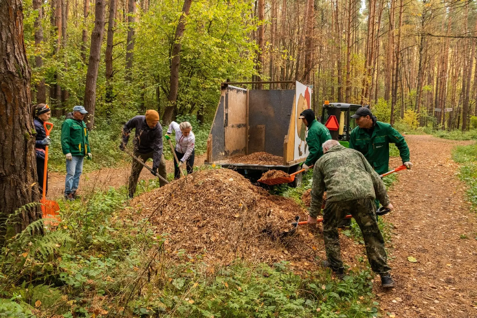 В Городском лесу готовят лыжню к зиме