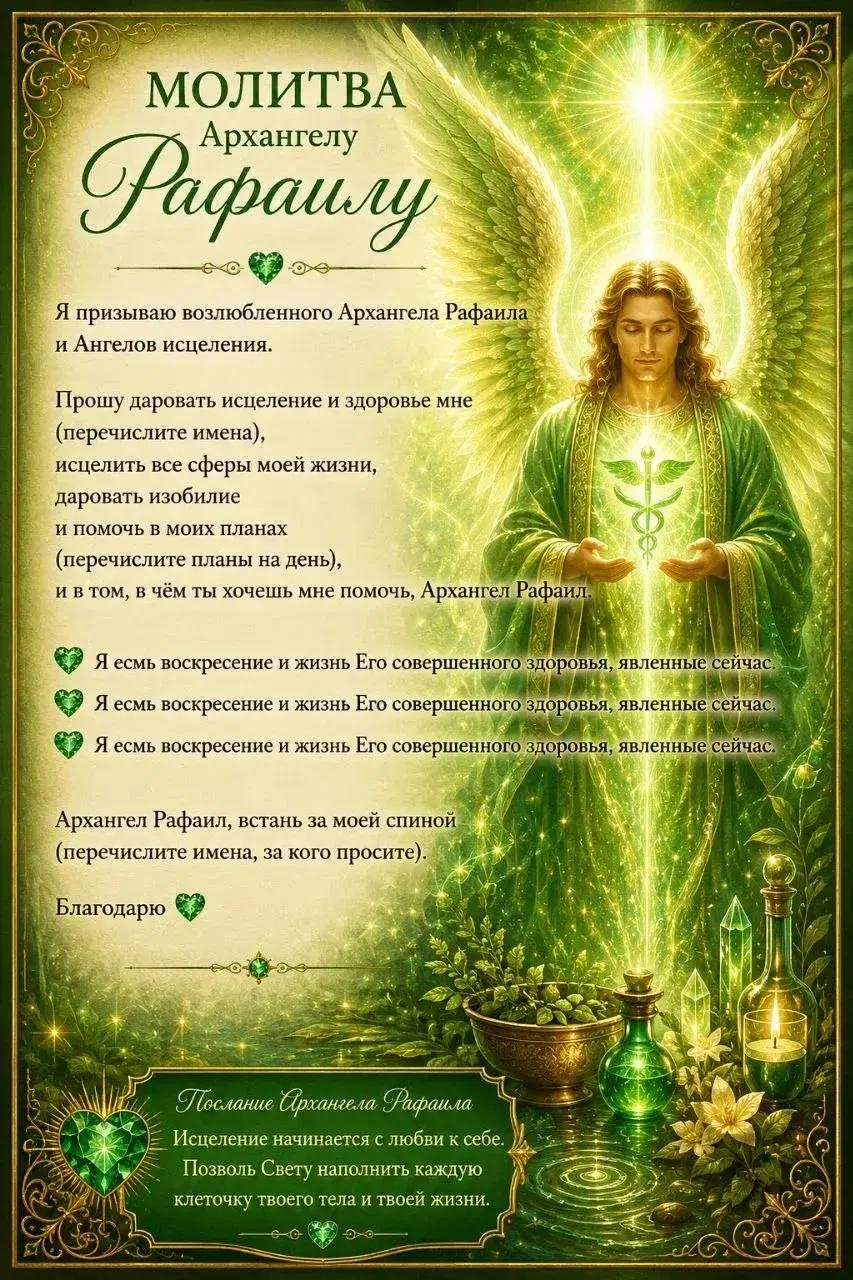 💖 Молитва Архангелу Рафаилу