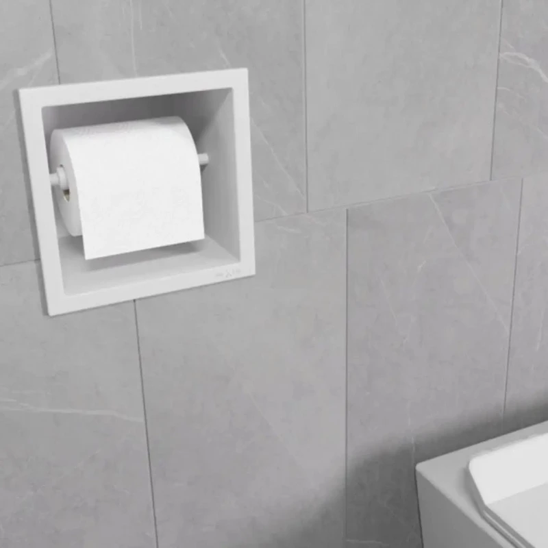 В наличии! Встраиваемый держатель для туалетной бумаги X-Wall-P в белом цвете от MEXEN ...