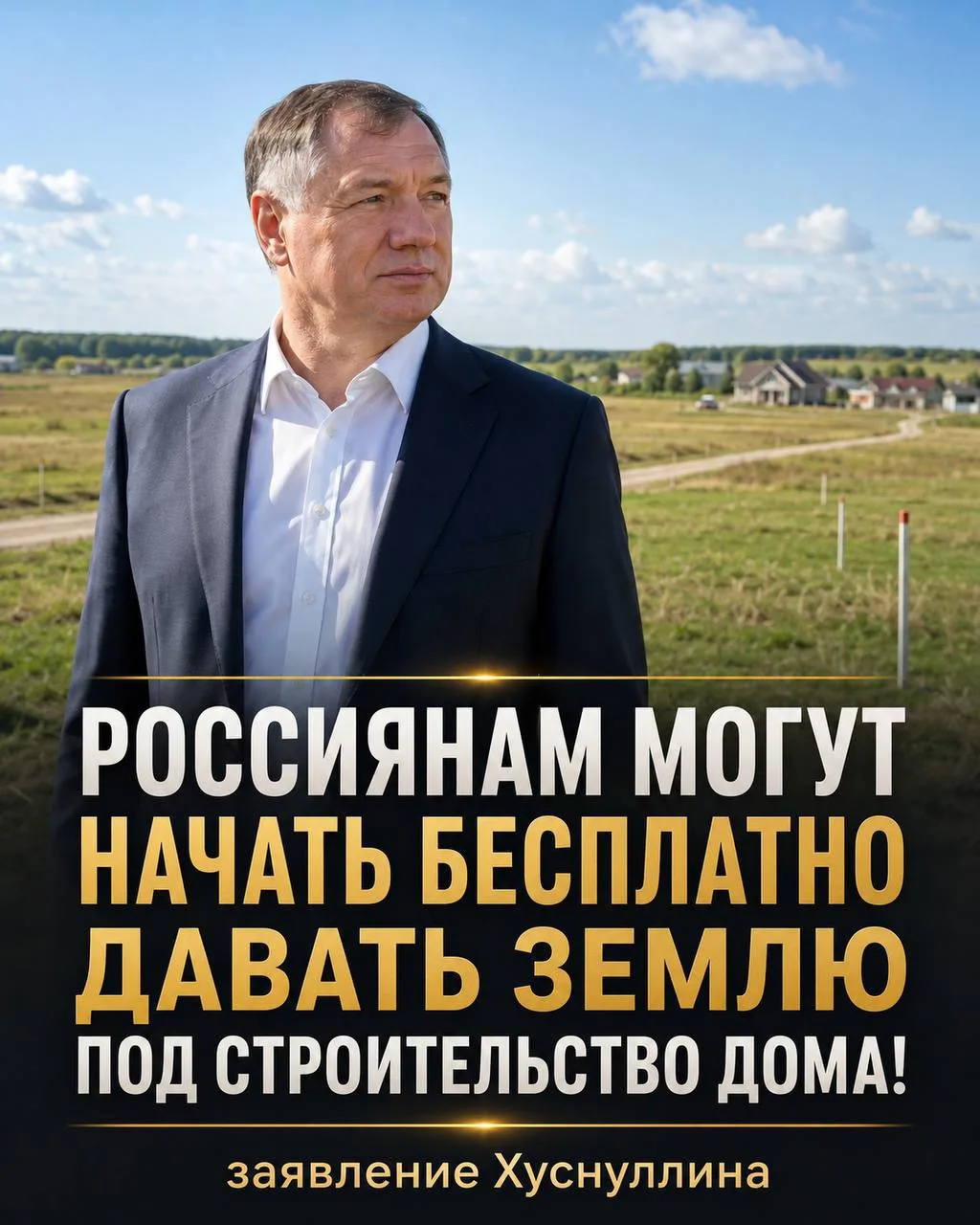 🏘️ гражданам России могут начать бесплатно давать землю под строительство дома! 🏗️