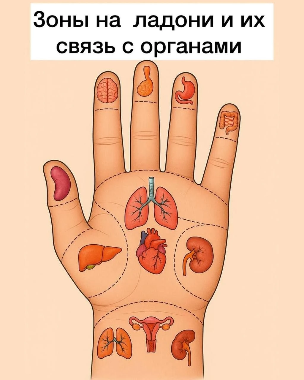 Зоны ладони и их связь с внутренними органами