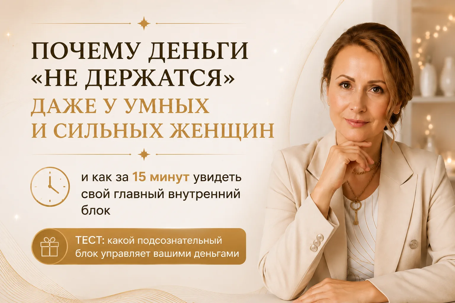Почему деньги «не держатся» даже у умных и сильных женщин — и как за 15 минут увидеть с...