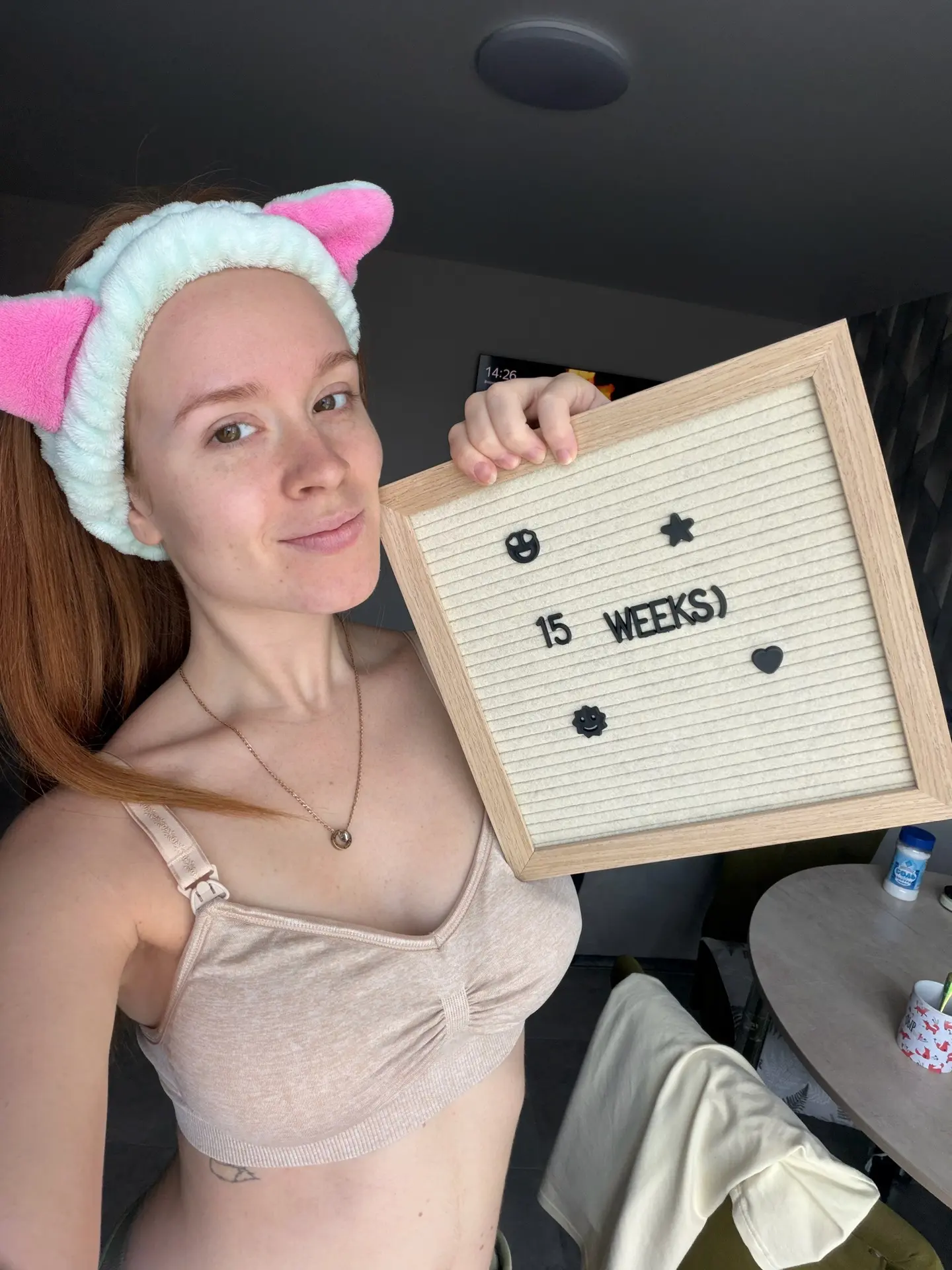 Сегодня у нас ровно 15 неделек🤰🏼🥳