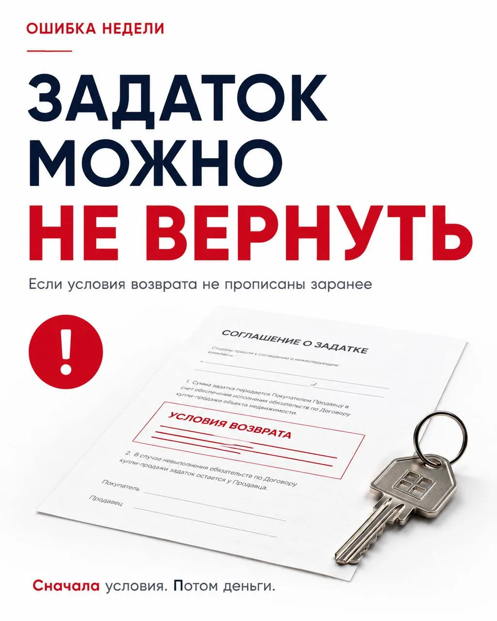⚠️ Ошибка недели: внести задаток без понятных условий возврата