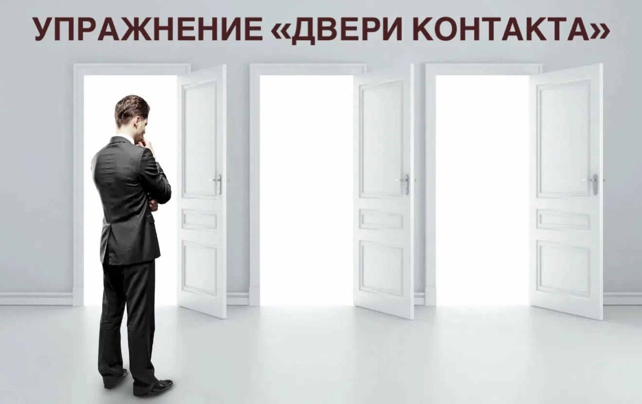 ✔️ Упражнение «Двери контакта»

🎯Цель: помочь клиенту осознать свои предпочтения в общении с другим