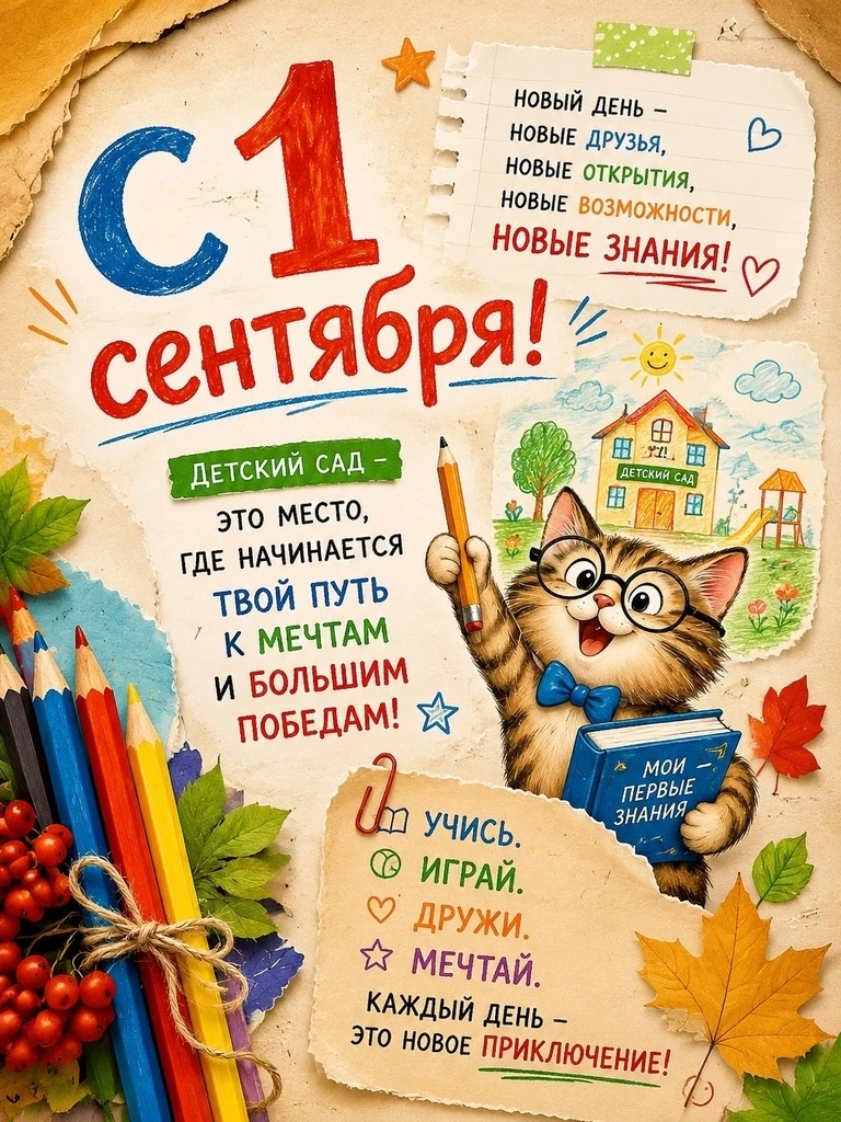 🍁📚 С 1 СЕНТЯБРЯ! С Днём знаний!