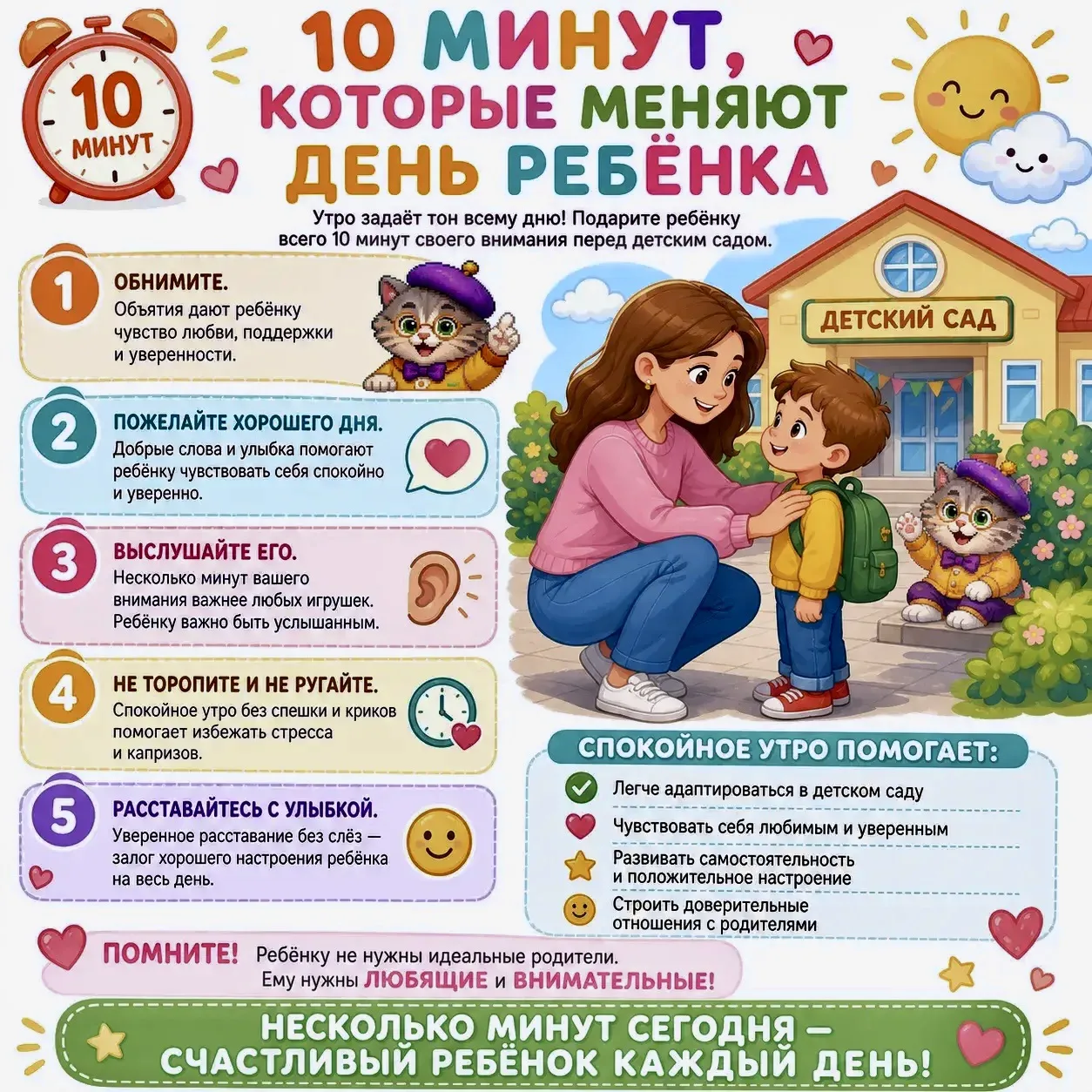Что даёт ребёнку спокойное утро? Не просто хорошее настроение, а реальные навыки: самос...