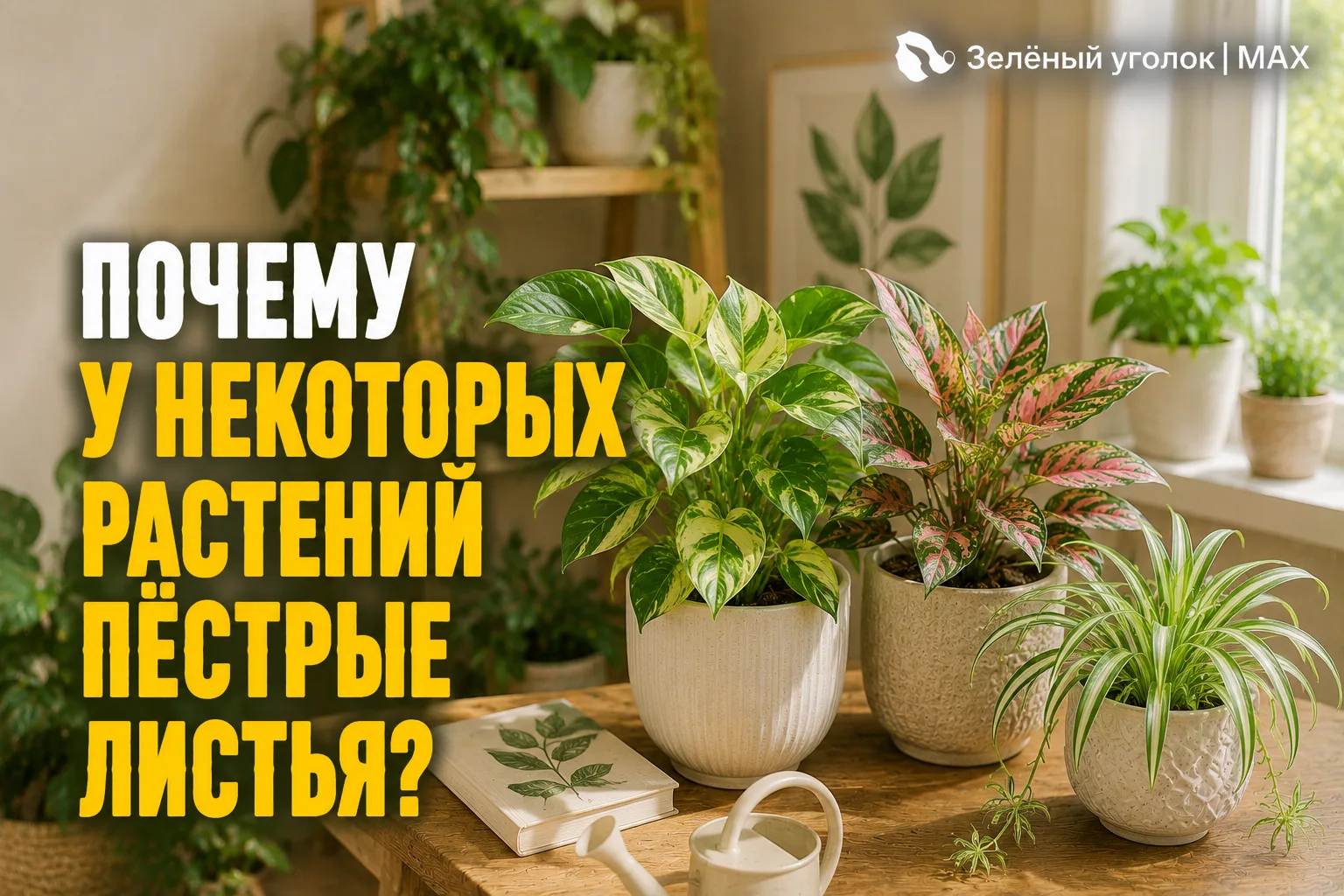 🌸 ПОЧЕМУ У НЕКОТОРЫХ РАСТЕНИЙ ПЁСТРЫЕ ЛИСТЬЯ?

В отдельных участках листа меньше хлорофилла.

Из-за