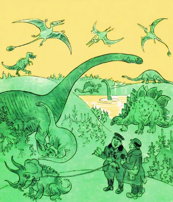 - Запретили охоту и сразу добились поразительных результатов.  

1975г Художник: М. Битный

КРОКОДИЛ