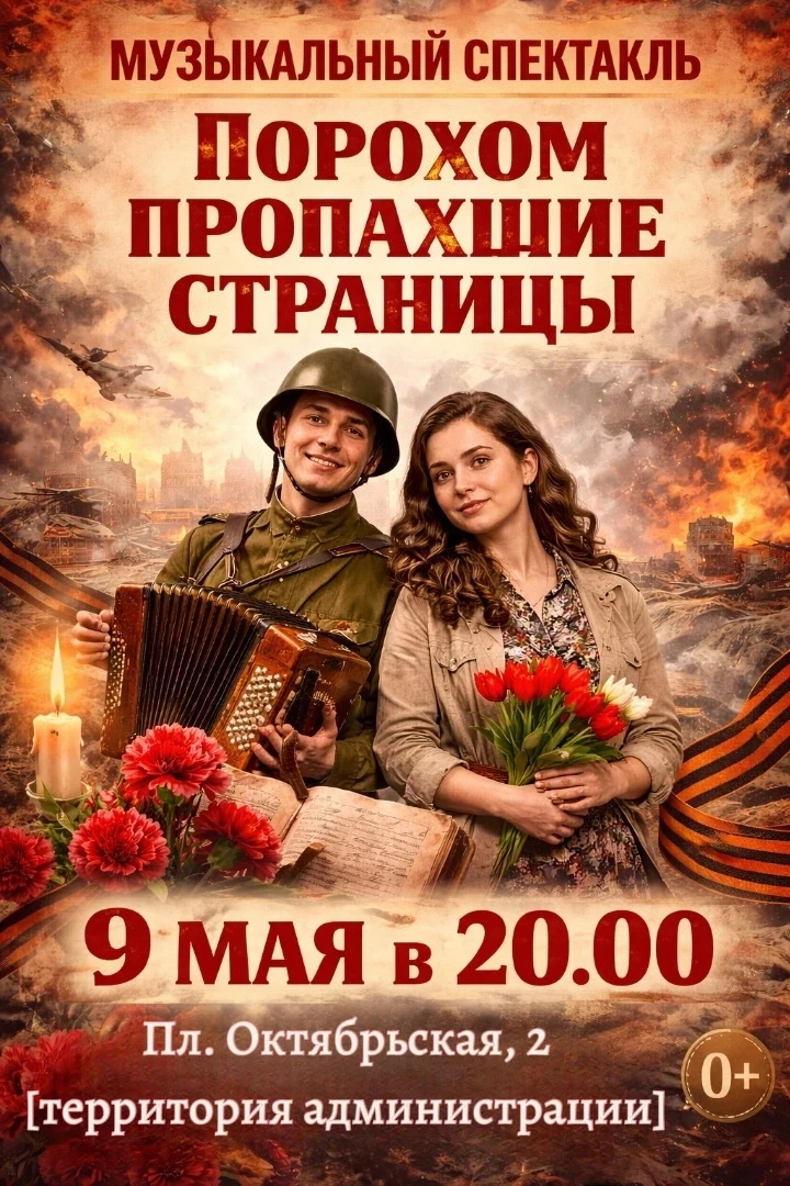 Дорогие друзья!  🤗Приглашаем вас сегодня на музыкальный спектакль Районного центра культуры«Порохом 