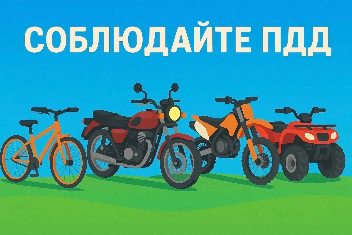 Приобретая детям, не имеющим водительских прав, мопеды, мотоциклы квадроциклы, родители...