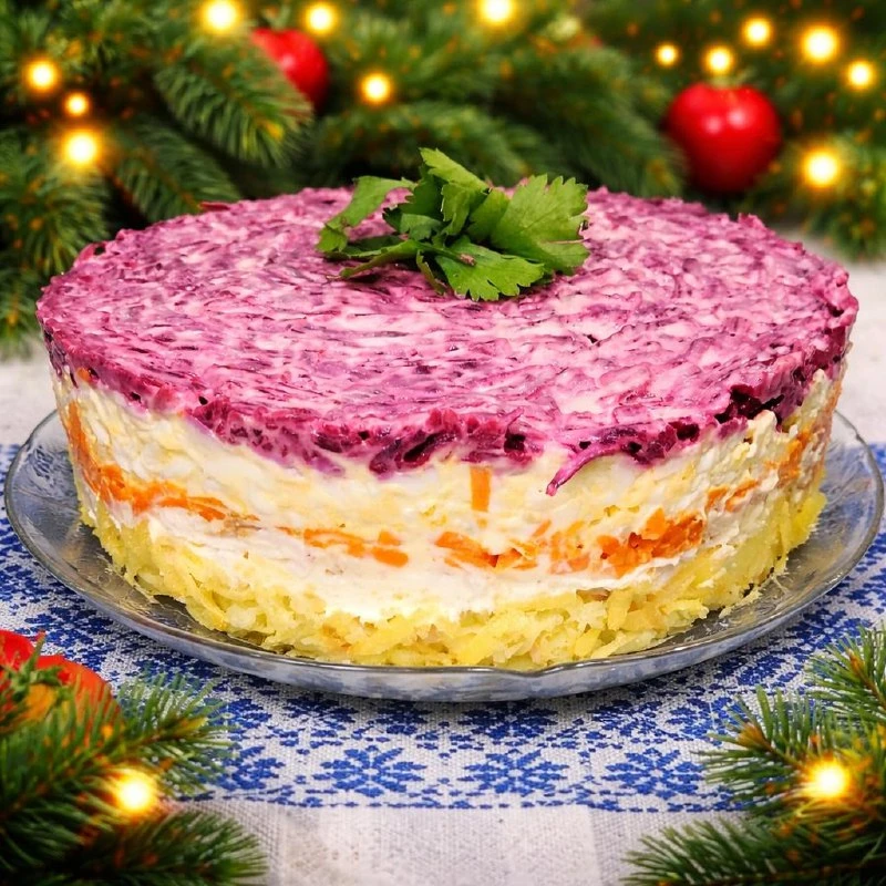 СЛОЁНЫЙ САЛАТ «ГЕНЕРАЛ» — ПРОСТОЙ И ОЧЕНЬ ВКУСНЫЙ